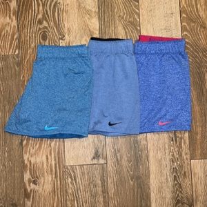3 pair of Nike soft shorts - blue